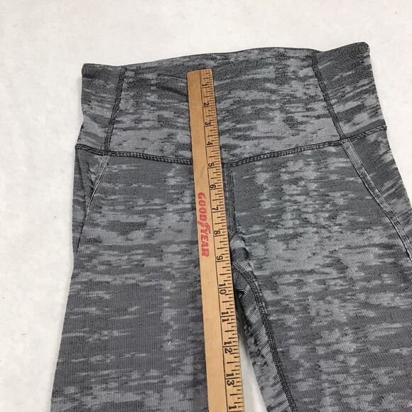 LULULEMON Fast Free Tight Pants Women 6 Black Camo Stretch Legging Athleisure - Picture 13 of 16